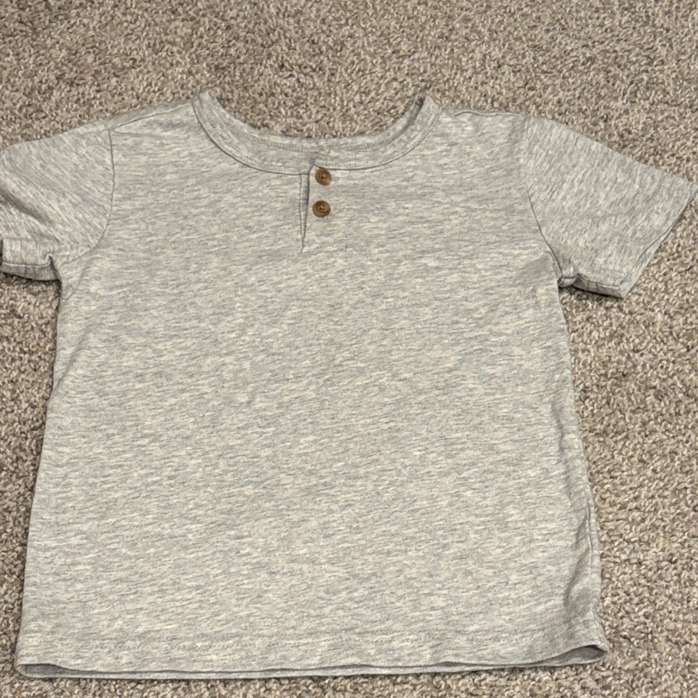 Classic Gray Kids' Button Tee